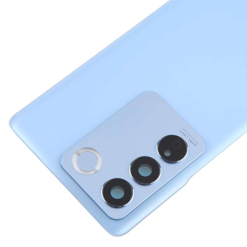For vivo V27 / V27 Pro Battery Back Cover with Camera Lens Cover(Blue)