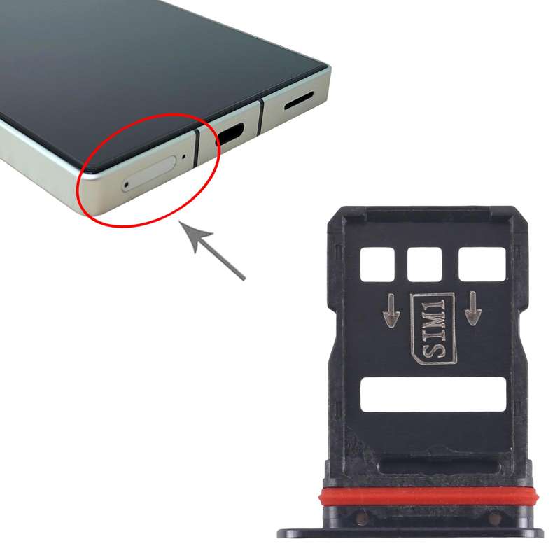 For ZTE nubia RedMagic 8s Pro SIM Card Tray + SIM Card Tray (Black)