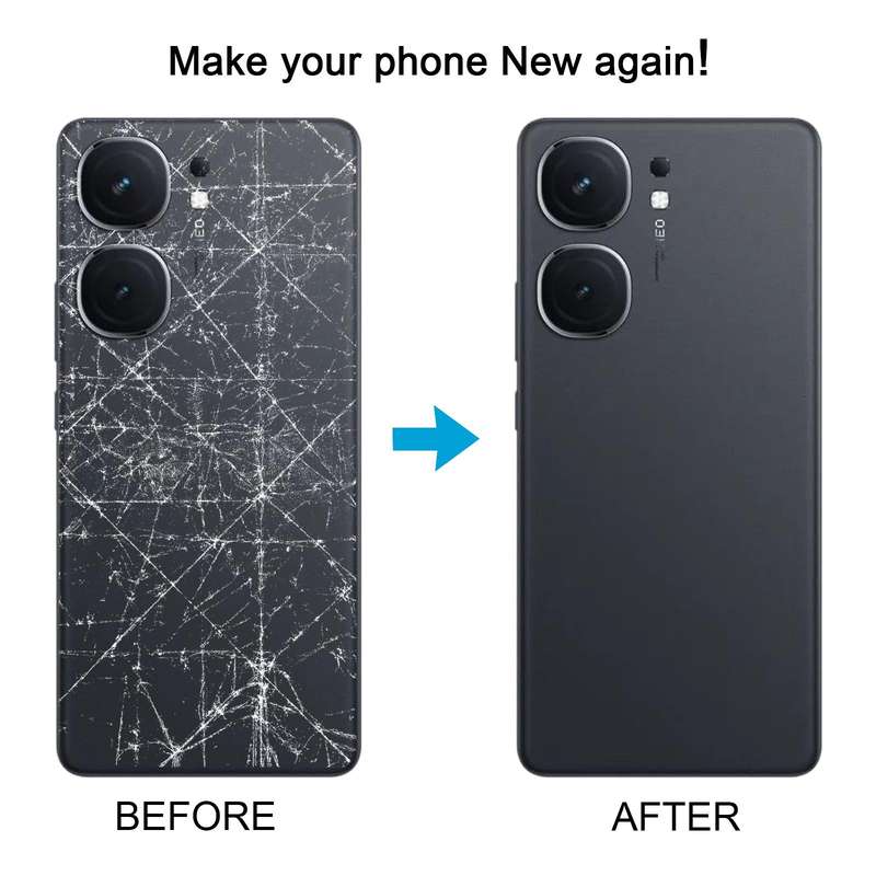 For vivo iQOO Neo9 Pro Battery Back Cover with Camera Lens Cover(Black)