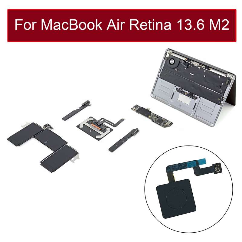 Power / Fingerprint Touch-ID Button Flex Cable 821-04012-02 for MacBook Air Retina 13.6 M2 A2681 202