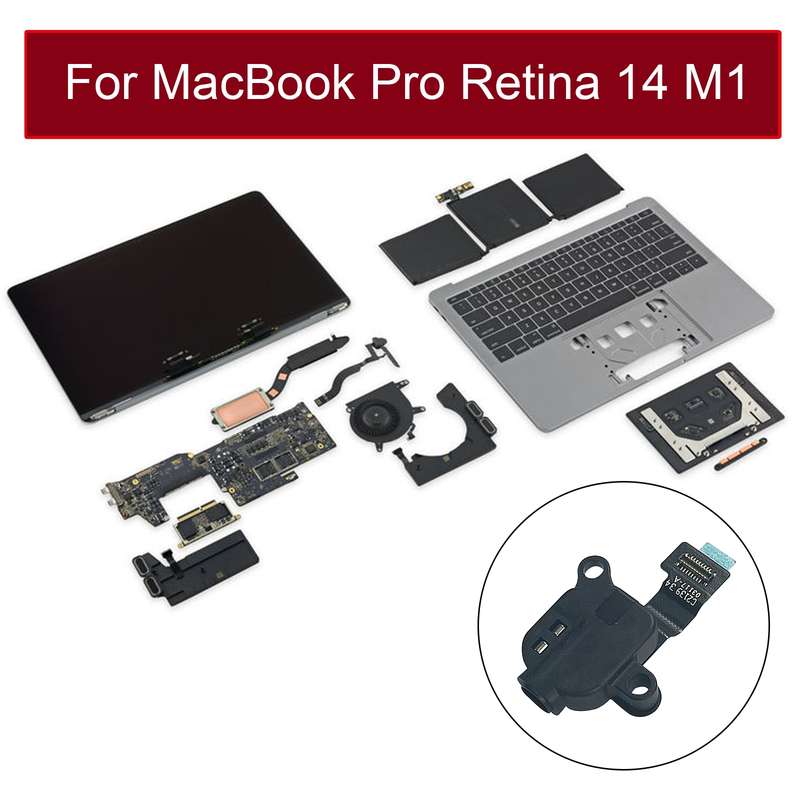 Earphone Jack Flex Cable 821-03117-A 923-06757 for MacBook Pro 14 inch M1 A2442 EMC3650 2021