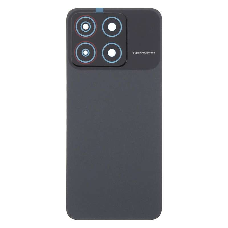 For ZTE Blade A35 Z2453 Plastic Back Cover with Camera Lens Cover(Black)