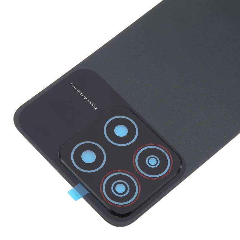 For ZTE Blade A35 Z2453 Plastic Back Cover with Camera Lens Cover(Black)