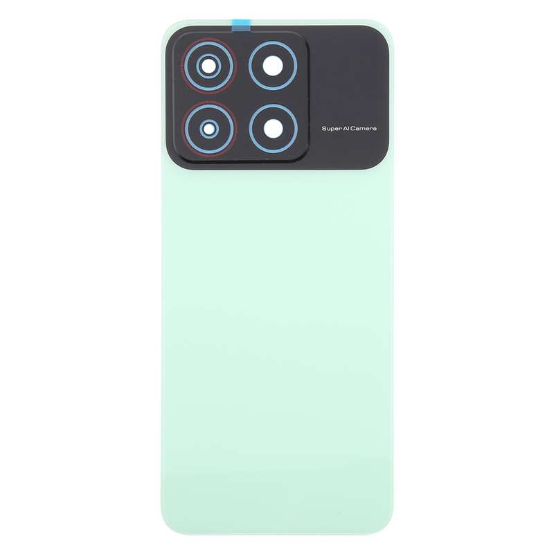 For ZTE Blade A35 Z2453 Plastic Back Cover with Camera Lens Cover(Black)