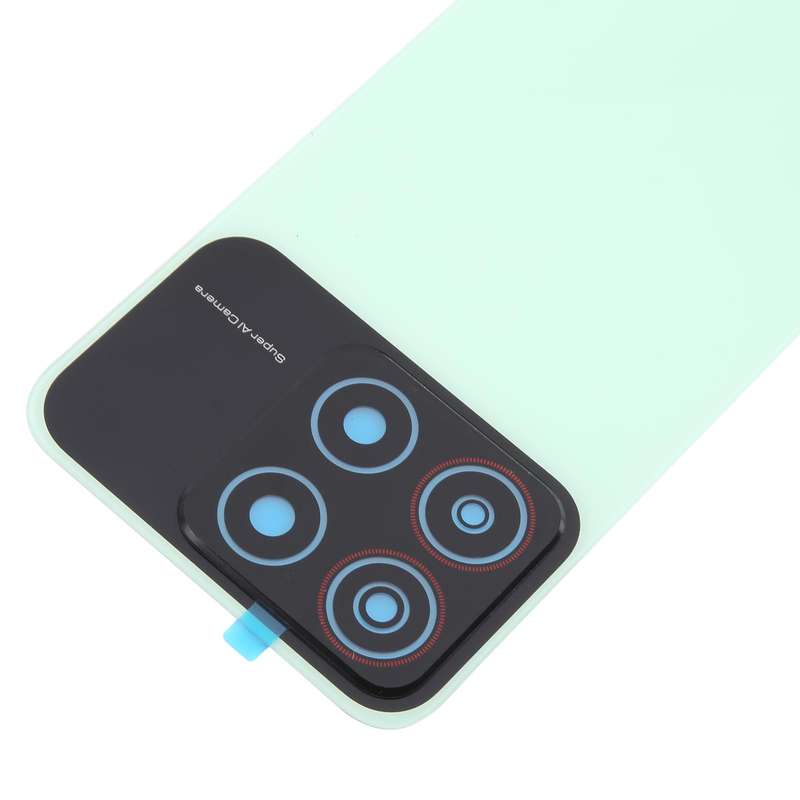 For ZTE Blade A35 Z2453 Plastic Back Cover with Camera Lens Cover(Black)