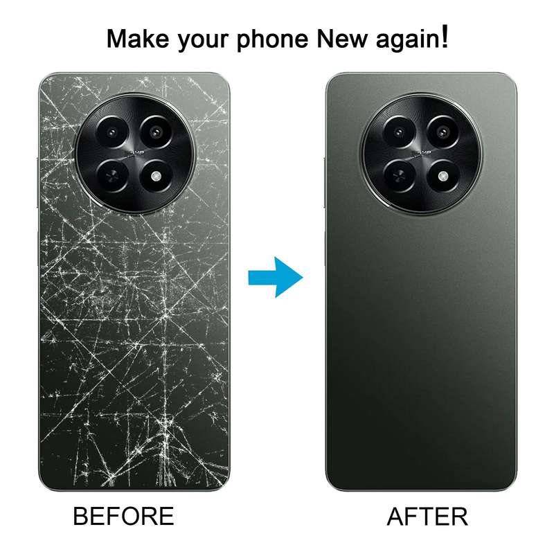 For Realme 12+ 5G India Original Back Cover with Camera Lens Cover(Green)