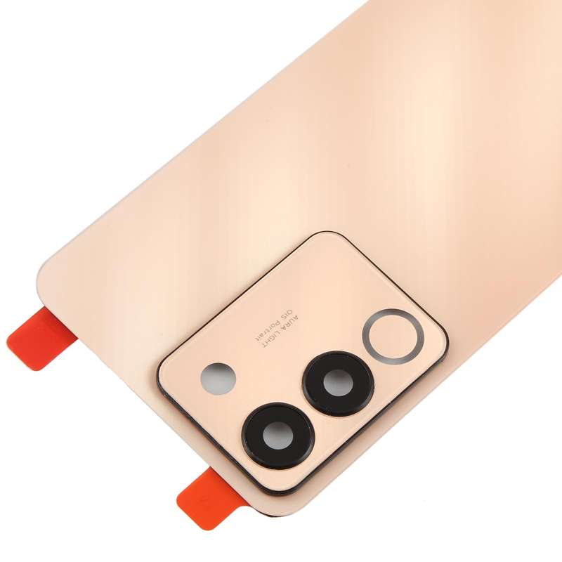For vivo V29e Back Cover with Camera Lens Cover(Black)