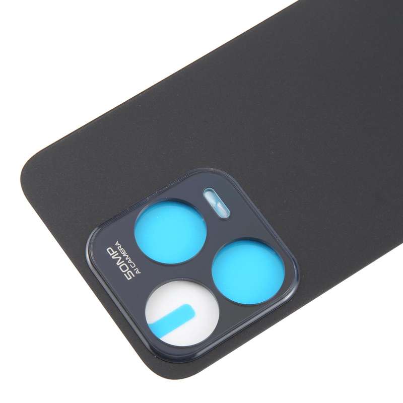 For ZTE Blade V70 Design Glass Battery Back Cover with Adhesive(Black)