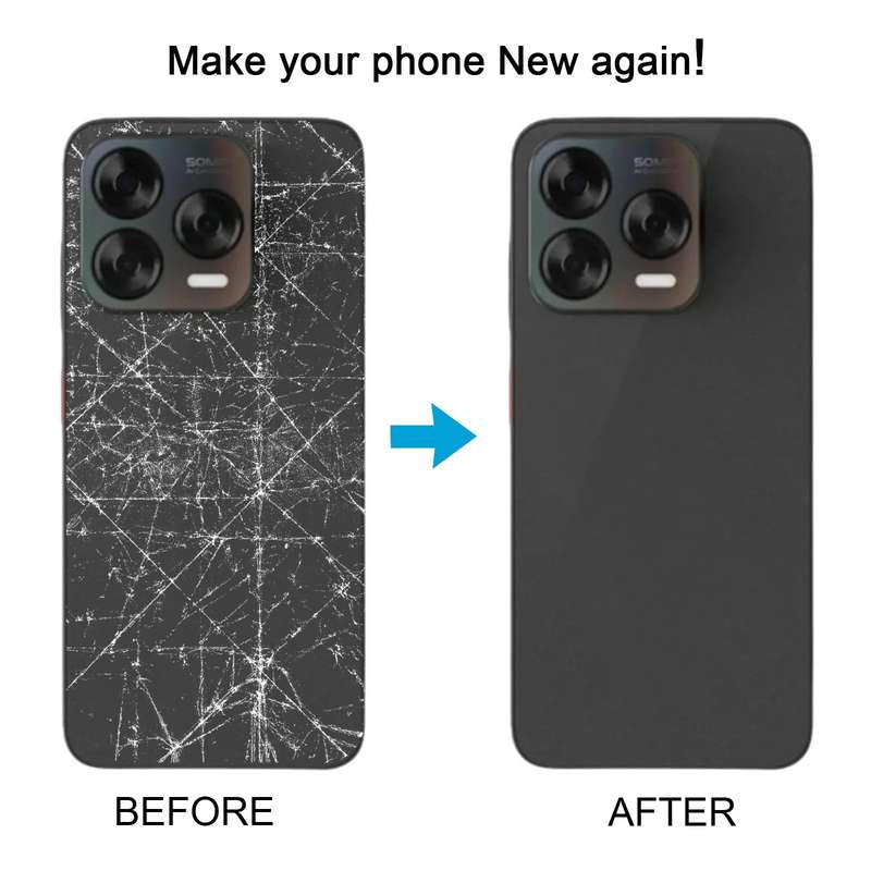 For ZTE Blade V70 Design Glass Battery Back Cover with Adhesive(Black)
