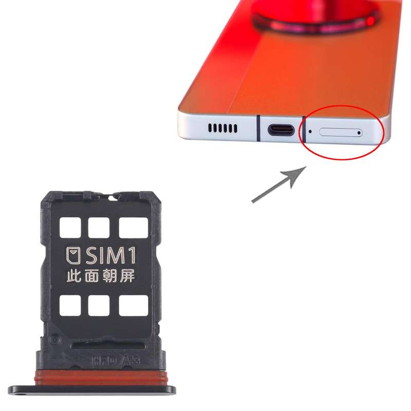 For ZTE nubia Z50S Pro NX713J SIM + SIM Card Tray (Black)