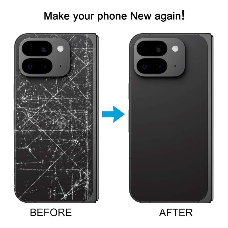 For Google Pixel 9 Pro Fold Original Back Cover with Camera Lens Cover(Black)