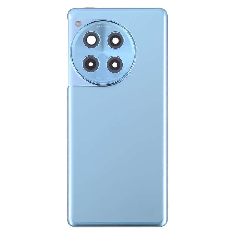For OnePlus 12R Back Cover with Camera Lens Cover(Black)