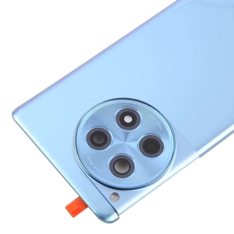 For OnePlus 12R Back Cover with Camera Lens Cover(Black)