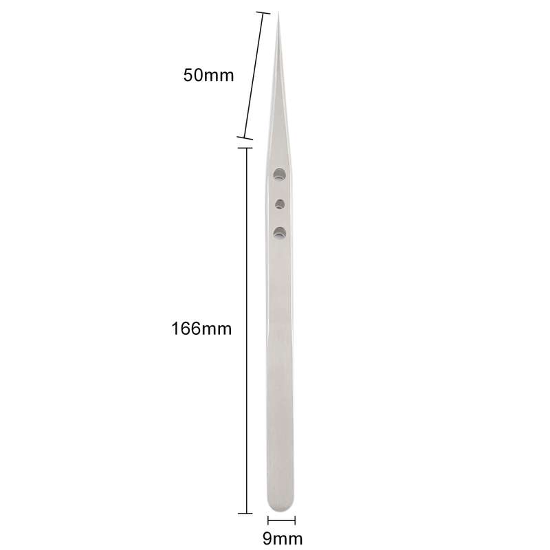 Aaa-12 Precision Repair Tweezers Long Pointed Stainless Steel
