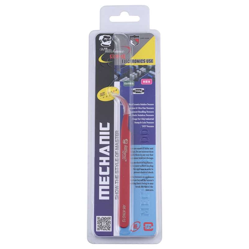 MECHANIC AK-KING15 Curved Tweezers High Tenacity Durable Tweezers