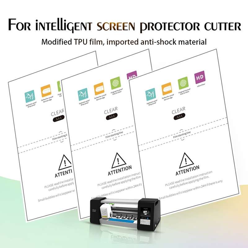 50 PCS F0001 HD TPU Soft Film Supplies for Protector Cutter