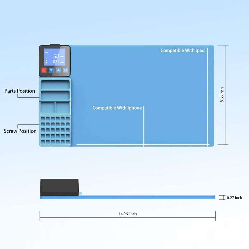 CPB CP320 LCD Screen Heating Pad Safe Repair Tool, EU Plug