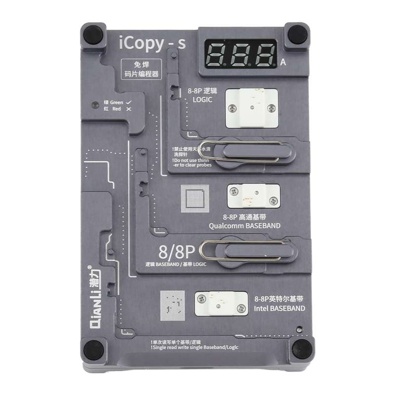 Qianli iCopy-S Double Sided Chip Test Stand 4 in1 Logic Baseband EEPROM Chip Non-removal For iPhone