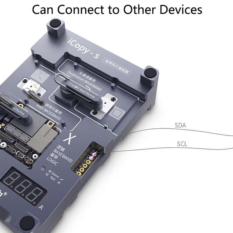 Qianli iCopy-S Double Sided Chip Test Stand 4 in1 Logic Baseband EEPROM Chip Non-removal For iPhone