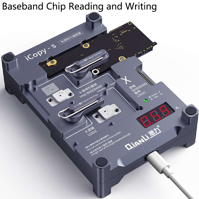 Qianli iCopy-S Double Sided Chip Test Stand 4 in1 Logic Baseband EEPROM Chip Non-removal For iPhone