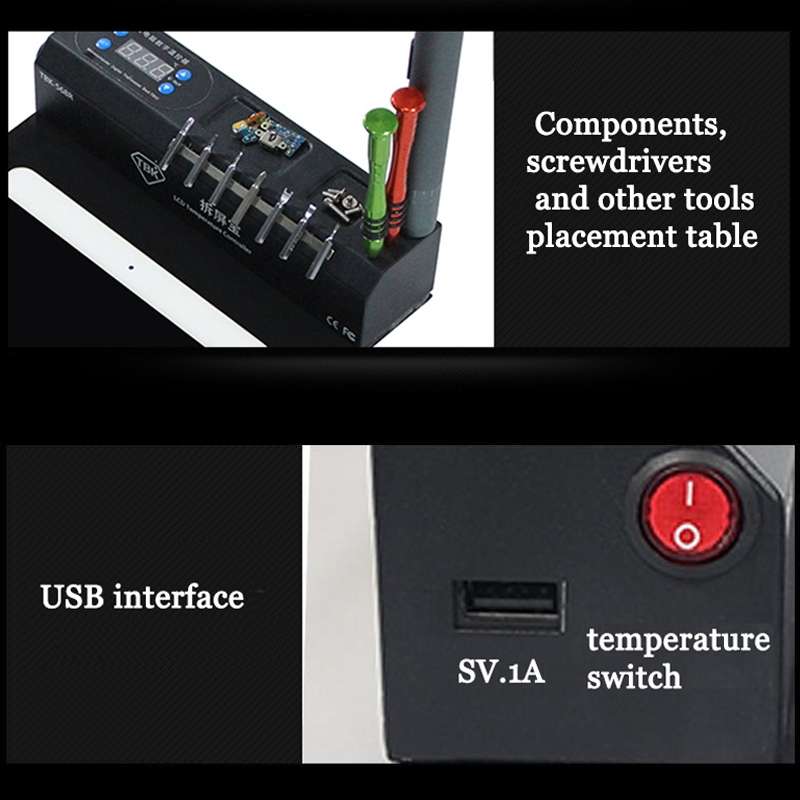 TBK-568R 220V Vacuum LCD Temperature Controller Touch Screen Glass Separator Machine with Multi-func