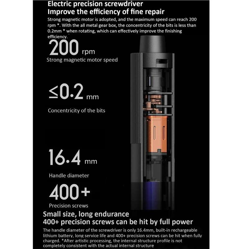 25 in 1 Original Xiaomi Mijia Electric Precision Screwdriver Kit Rechargeable Magnetic Aluminum Case