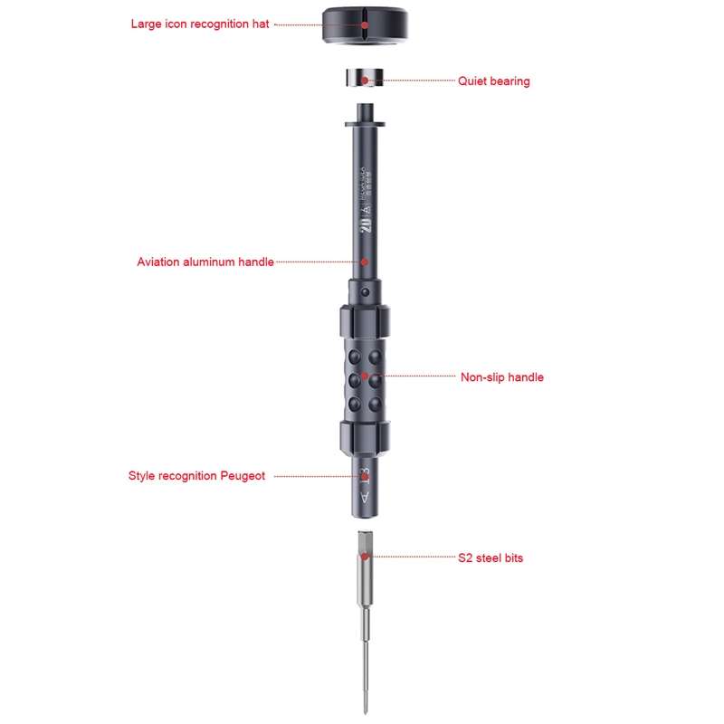 QIANLI 5 in 1 Multi-purpose 2D Grenade Magnetic Screwdriver Set