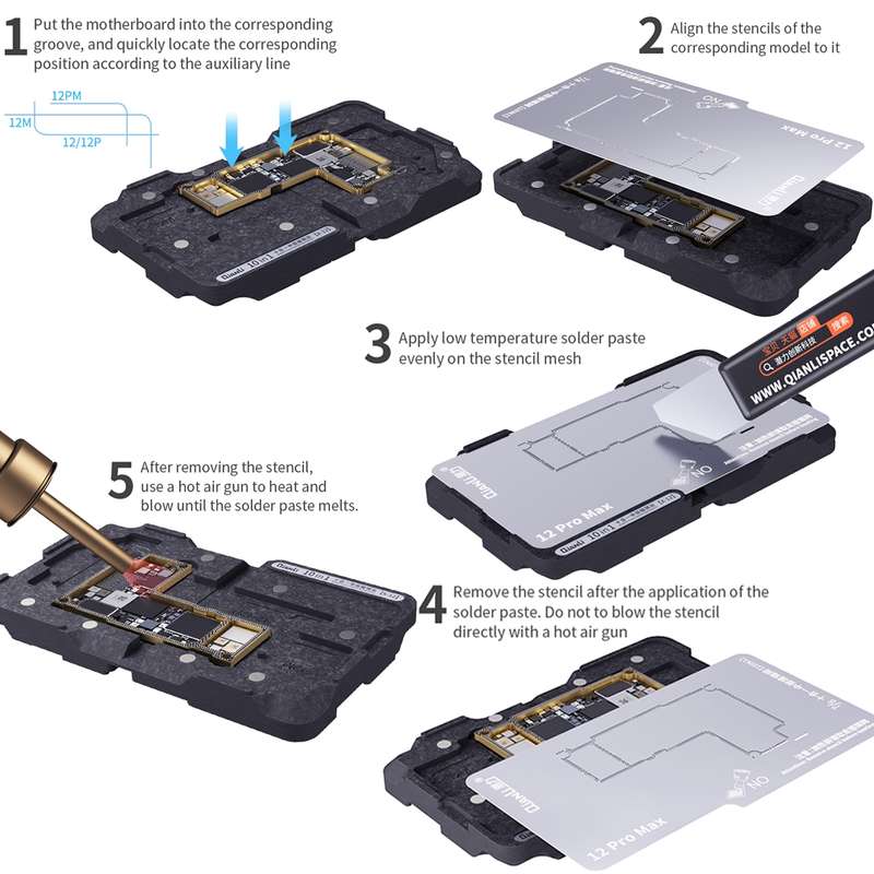 Qianli 10 in 1 Middle Frame Reballing Platform For iPhone X / XS / XS Max / 11 / 11 Pro / 11 Pro Max