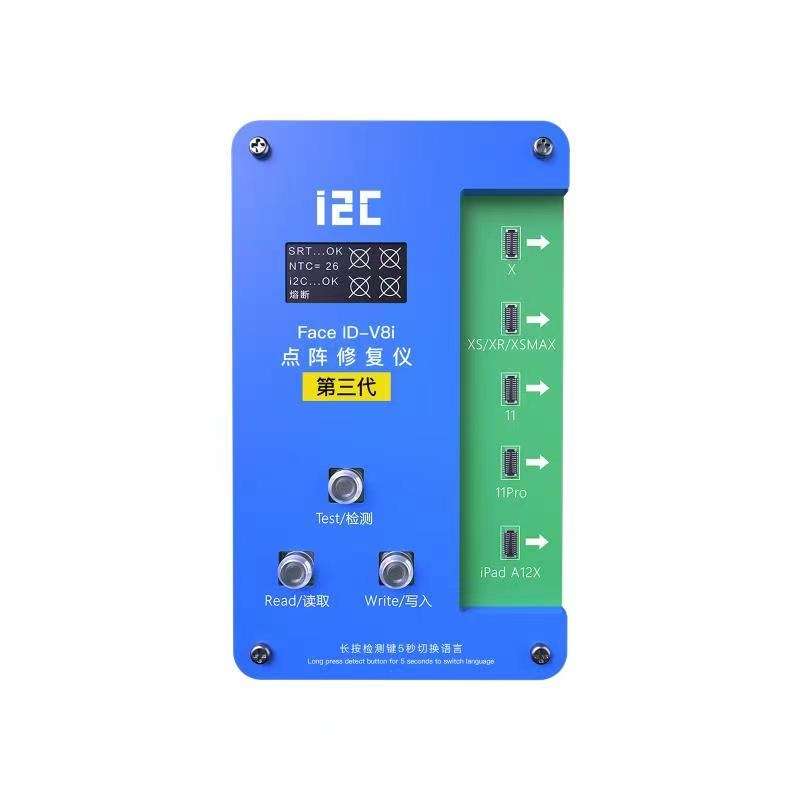 i2C IFace-V8i 3rd Face ID Dot Matrix Projection Repair Programmer With Flex Cable For iPhone X-12 Pr
