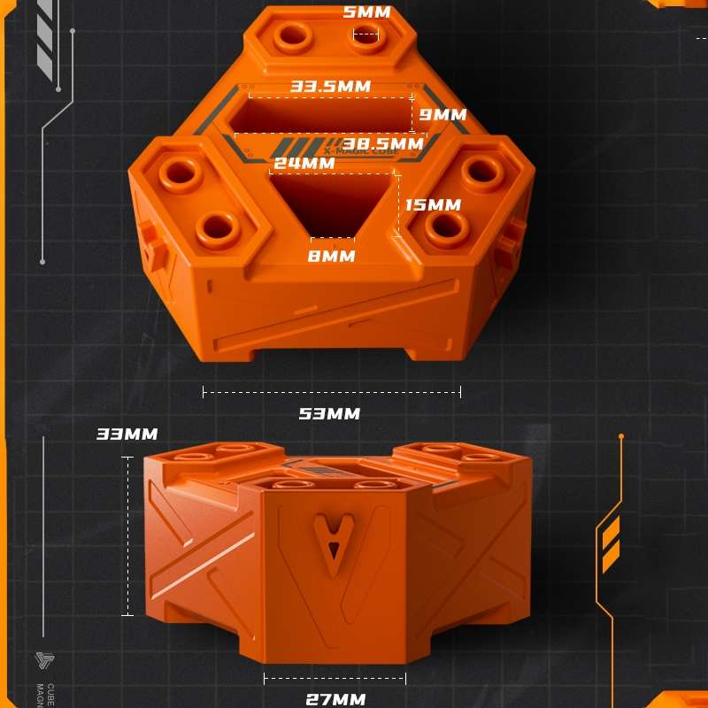 JAKEMY JM-Z21 Cube Shaped Screwdriver Magnetizer/Demagnetizer (Orange)