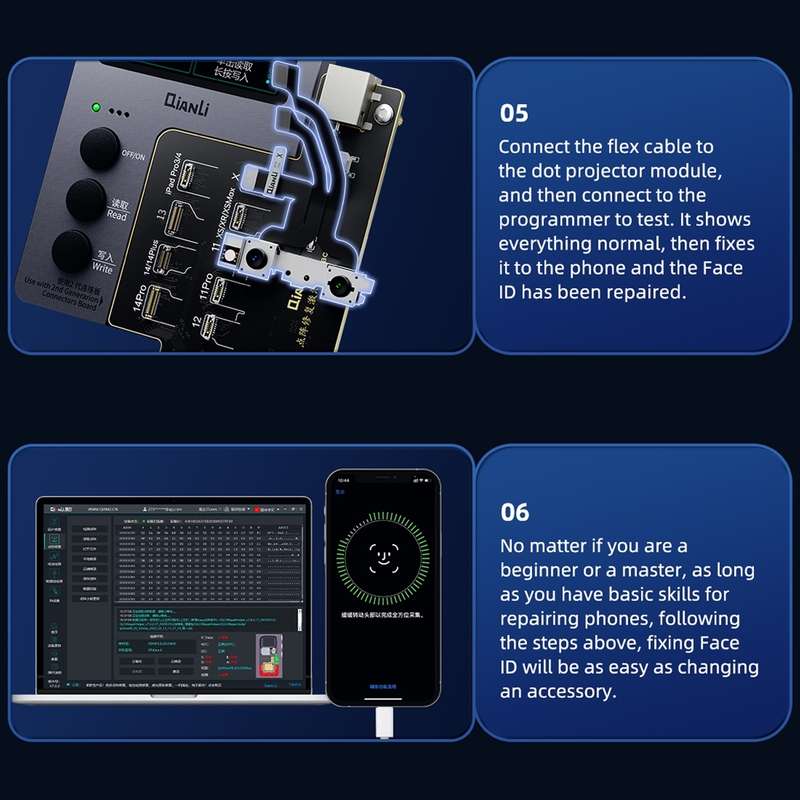 QianLi iCopy Plus Specialized Face ID Recovery and Activation Board for iPhone X to 14 Series