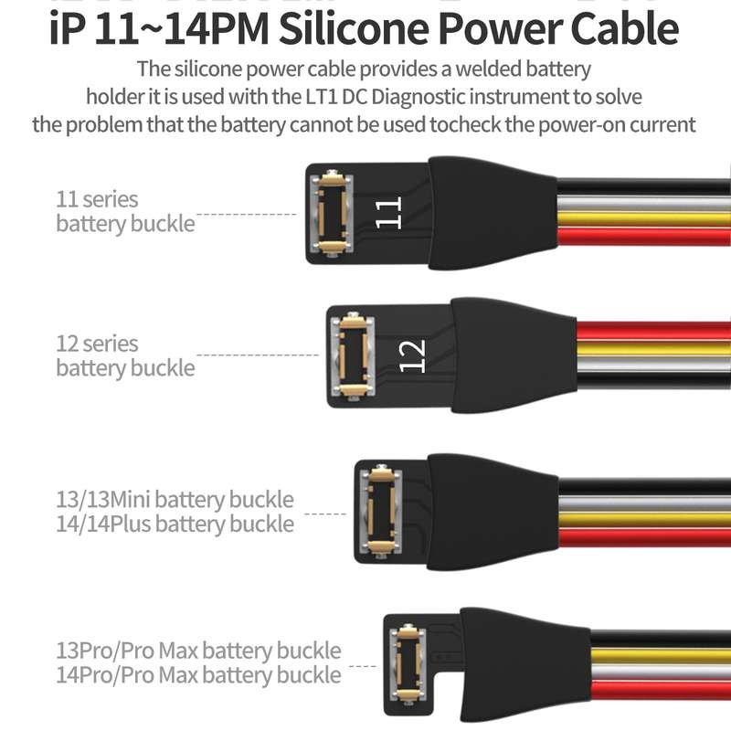QianLi Silicone Power Cable for iPhone 11 to 14 Series