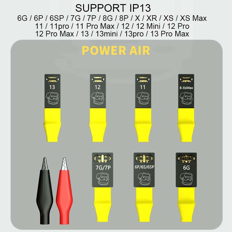 Mechanic Power Air Power Boot Cable Power Test Cord For iPhone 6-13 Pro Max