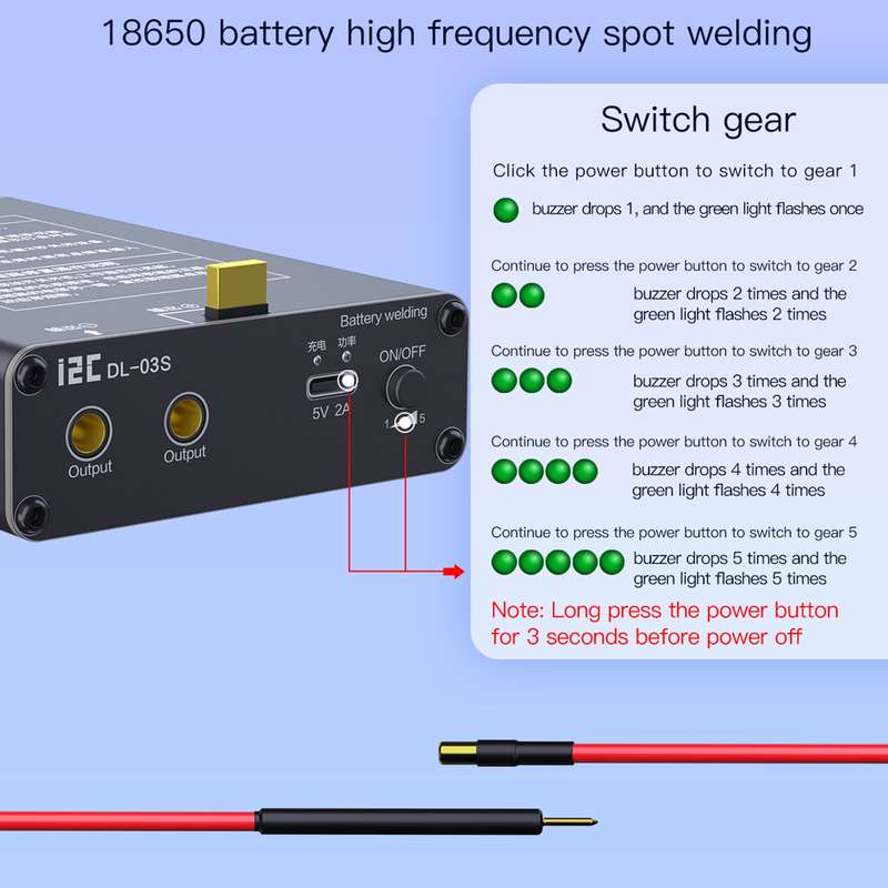 i2C DL-S03S Adjustable Mini Portable Spot Welder