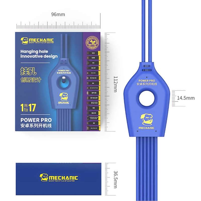 Mechanic Power Pro 17 in 1 Mobile Phone Power Supply Test Cable for Android
