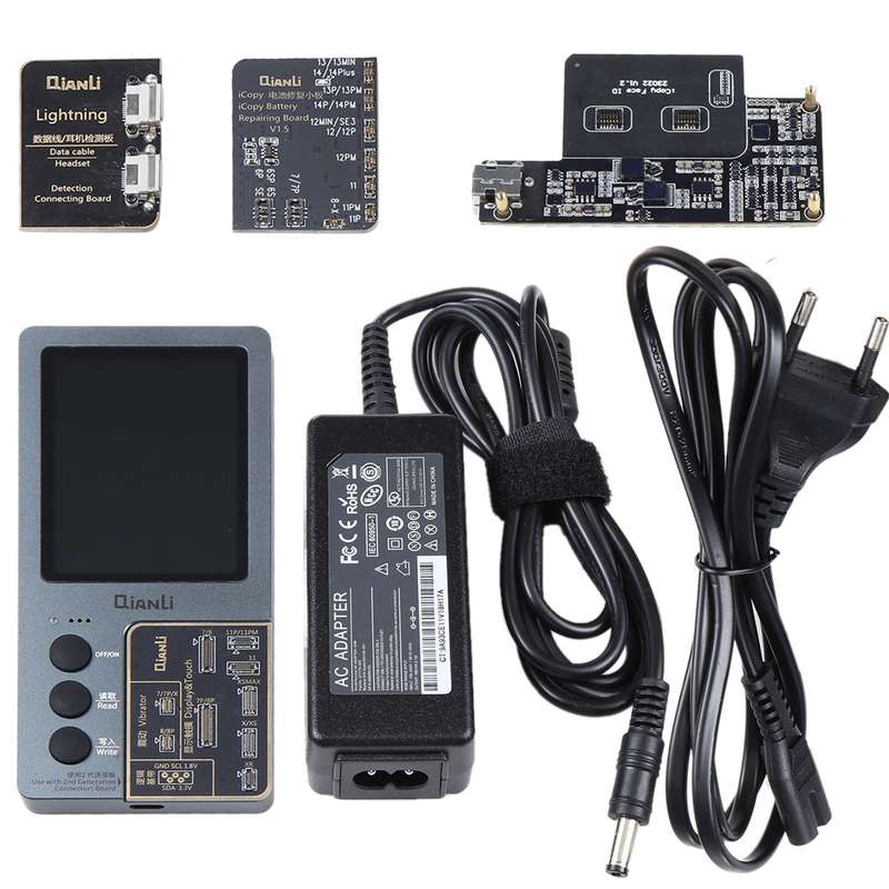 For iPhone 6 - 14 Pro Max 5 in 1 Qianli iCopy Plus 2.2 Repair Detection Programmer Set, Plug: EU