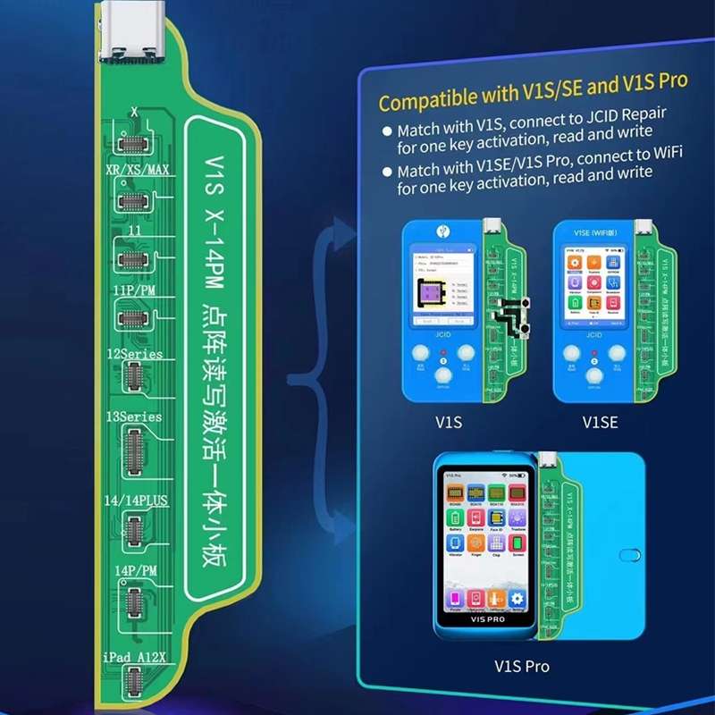 JC V1SE Testing Repair Vibration Board Adaptor For iPhone 12-13 Pro Max