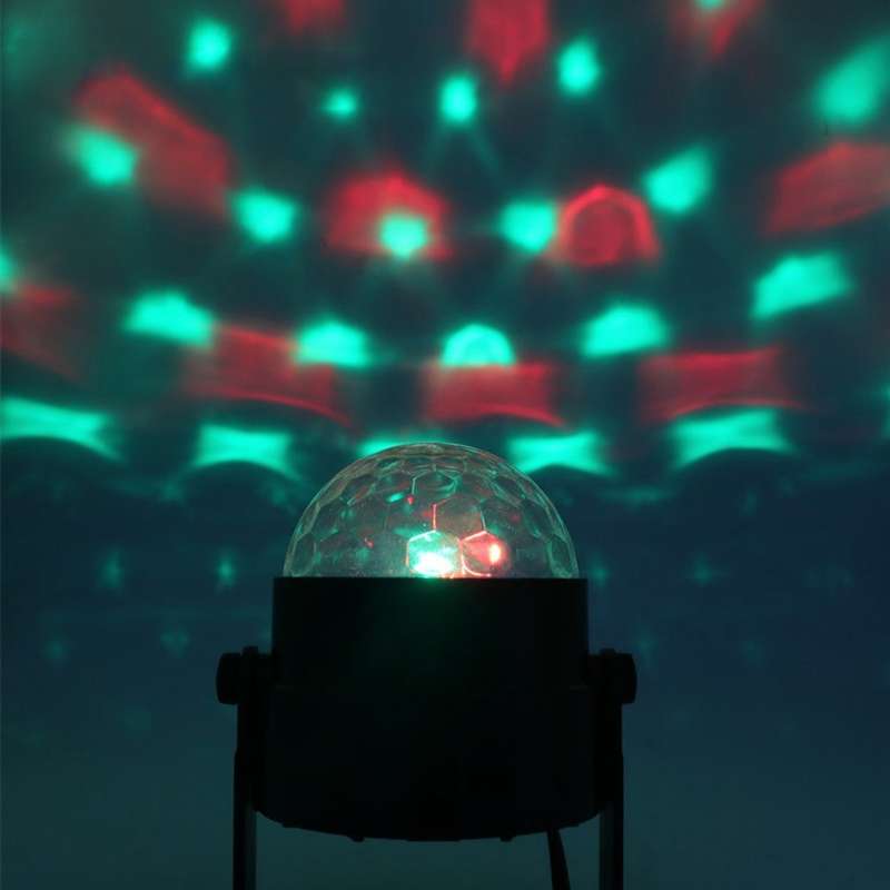 YouOKLight YK2278 3W Sound Activated Party DJ Lighting RBG Disco Ball Strobe Lamp Stage Par Light wi