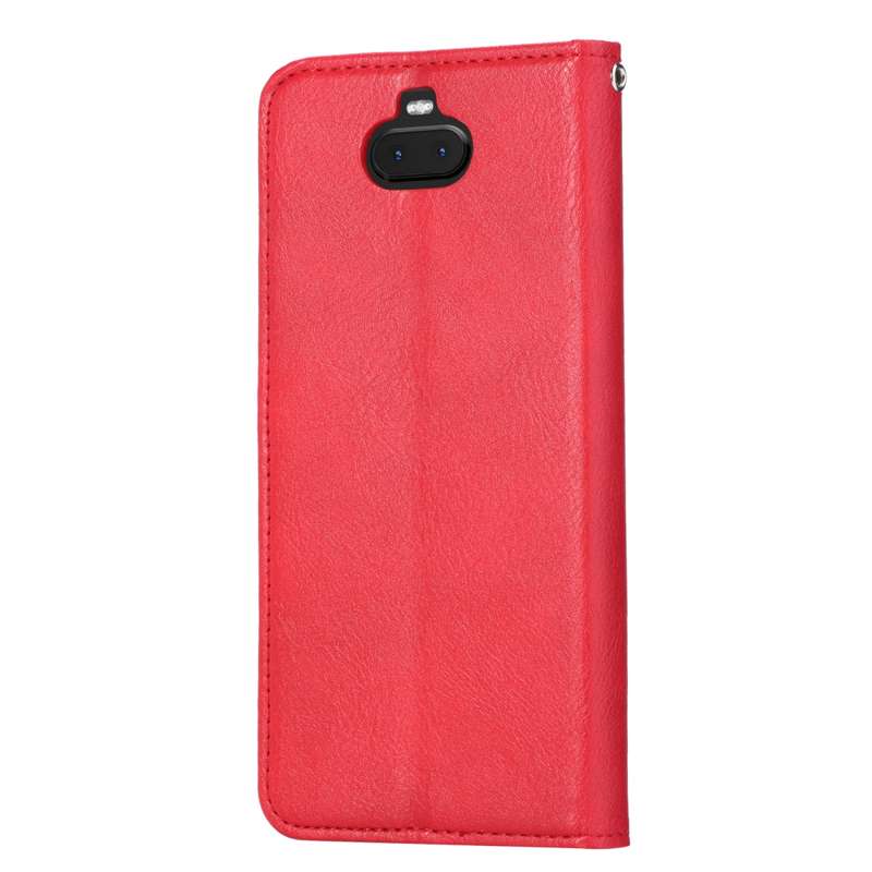 Knead Skin Texture Horizontal Flip Leather Case for Sony Xperia 10, with Photo Frame & Holder & Card