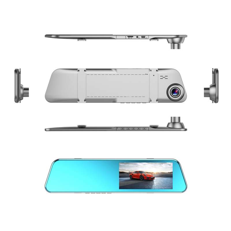 Full HD 1080P Full-Screen Touch 5.18-Inch Rearview Mirror Digital Video Recorder Dual-Lens Ultra-Thi