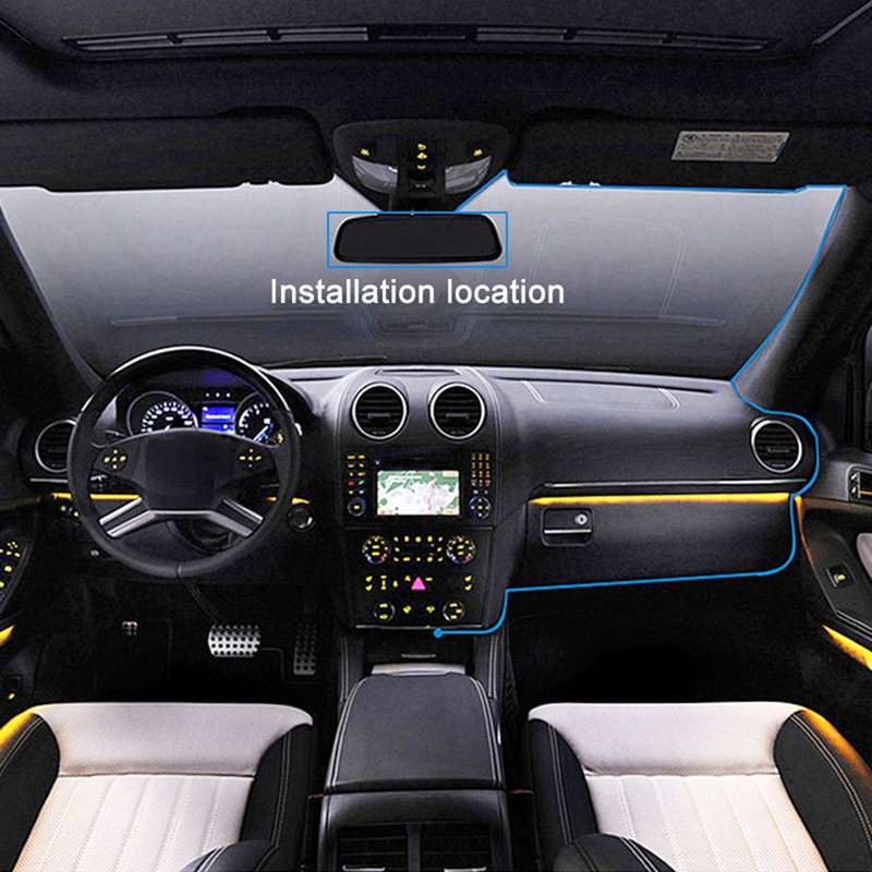 Full HD 1080P Full-Screen Touch 5.18-Inch Rearview Mirror Digital Video Recorder Dual-Lens Ultra-Thi