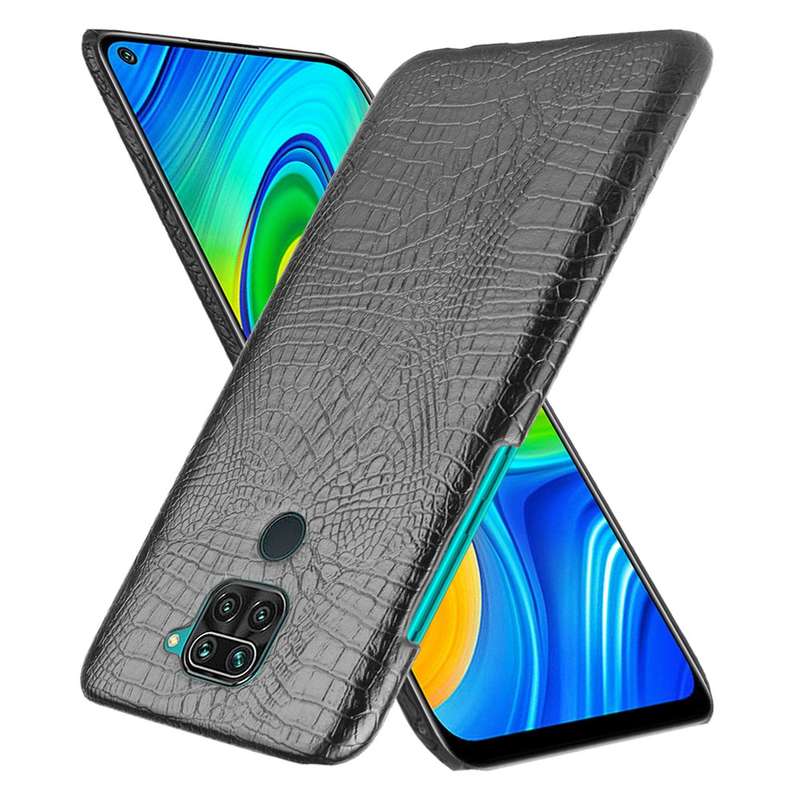 For Xiaomi Redmi Note 9 / Redmi 10X 4G Shockproof Crocodile Texture PC + PU Case(White)