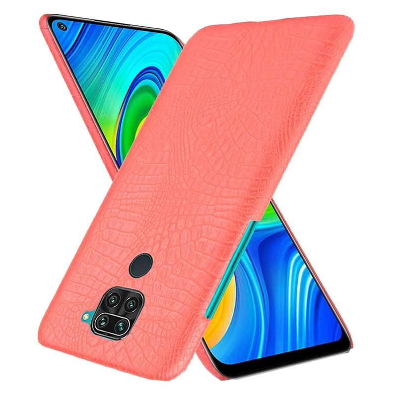 For Xiaomi Redmi Note 9 / Redmi 10X 4G Shockproof Crocodile Texture PC + PU Case(White)