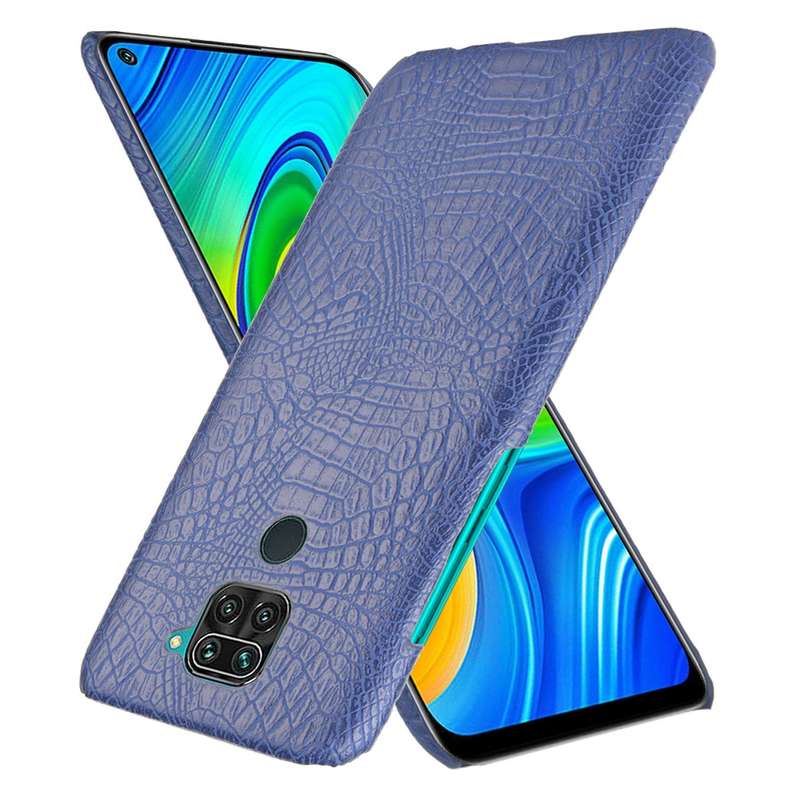 For Xiaomi Redmi Note 9 / Redmi 10X 4G Shockproof Crocodile Texture PC + PU Case(White)