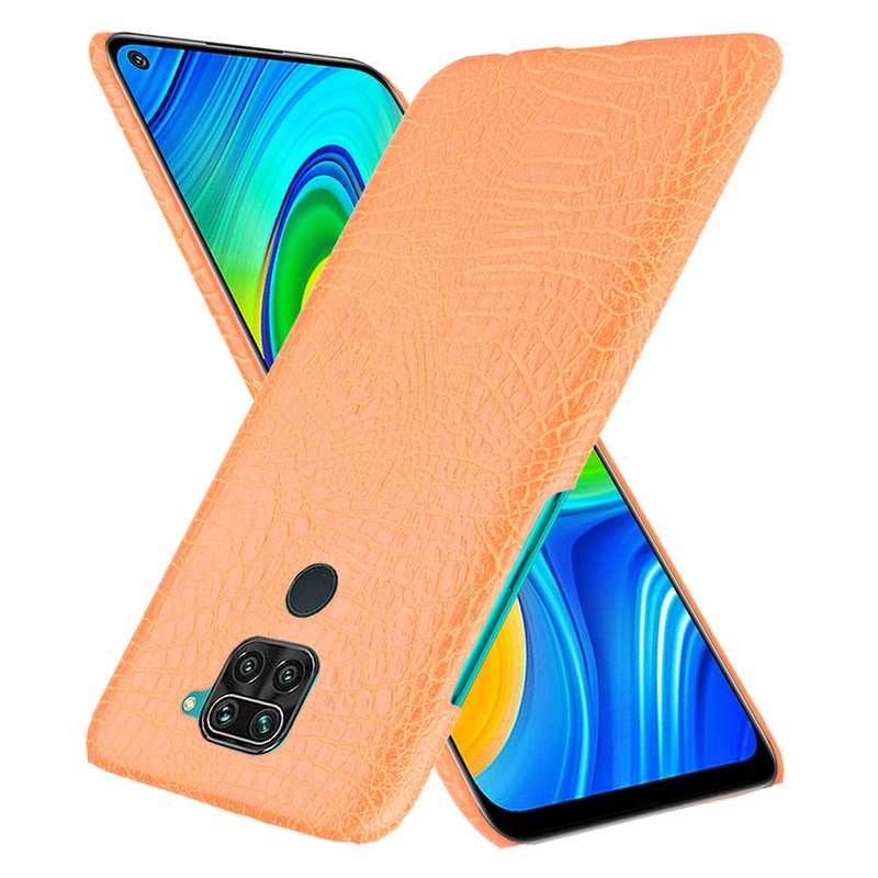 For Xiaomi Redmi Note 9 / Redmi 10X 4G Shockproof Crocodile Texture PC + PU Case(White)