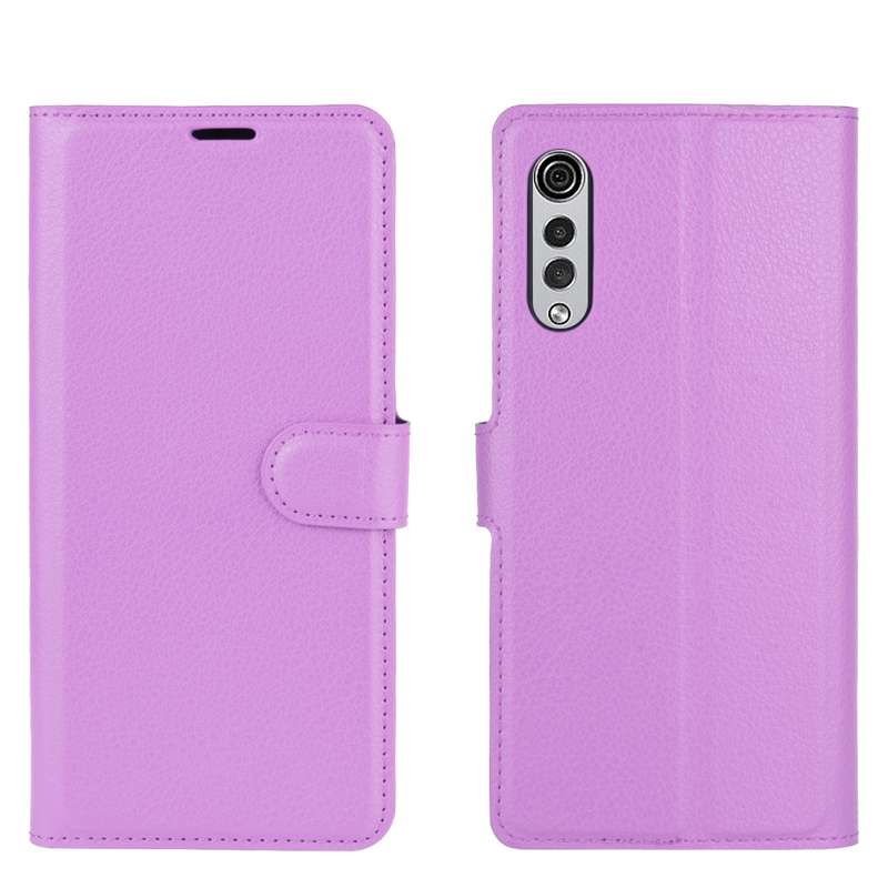 For LG Velvet Litchi Texture Horizontal Flip Protective Case with Holder & Card Slots & Wallet(Blue)