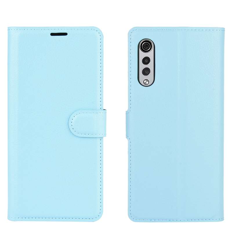 For LG Velvet Litchi Texture Horizontal Flip Protective Case with Holder & Card Slots & Wallet(Blue)
