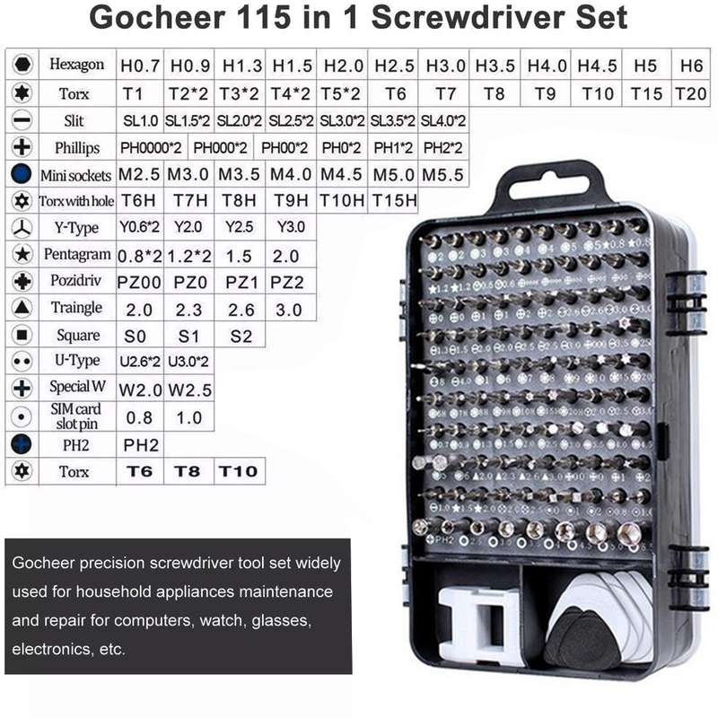 115 in 1 Precision Screw Driver Mobile Phone Computer Disassembly Maintenance Tool Set(Purple)