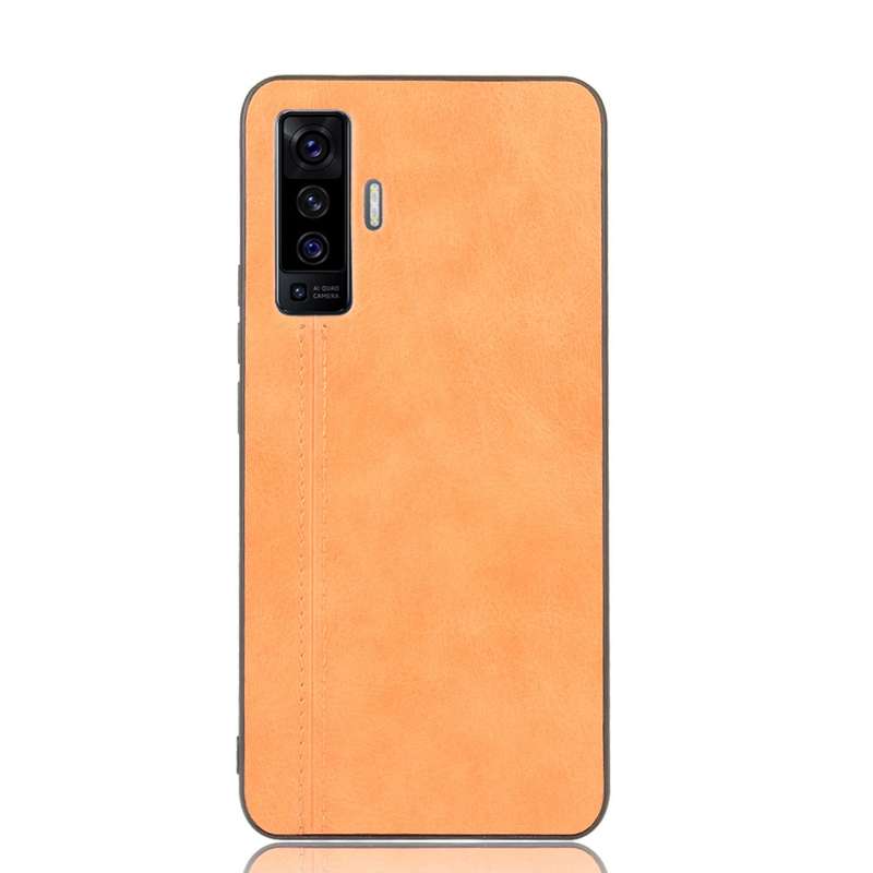 For Vivo X50 Shockproof Sewing Cow Pattern Skin PC + PU + TPU Case(Black)