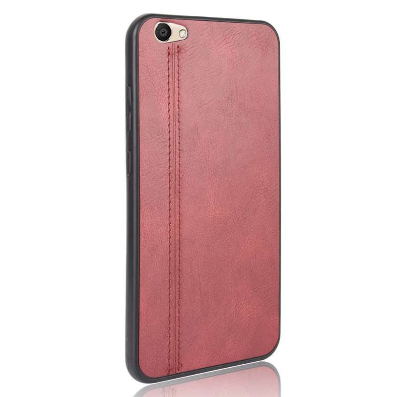 For Vivo V5/Y67 Shockproof Sewing Cow Pattern Skin PC + PU + TPU Case(Black)